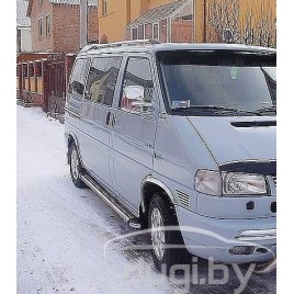 Рейлинги алюминиевые с пластиковыми окончаниями для Transporter T4 (длинная база)